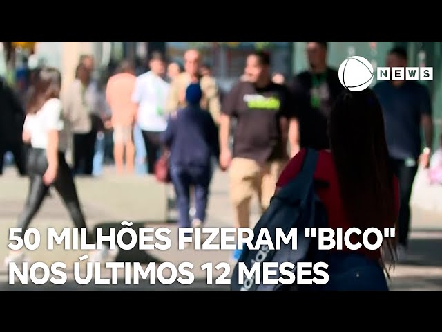 ⁣50 milhões de pessoas fizeram "bico" nos últimos 12 meses