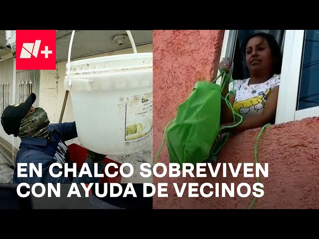 ⁣Inundaciones en Chalco Día 26: Afectados subsisten en medio de la emergencia con ayuda de vecinos