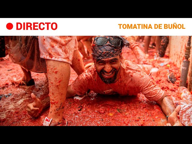 ⁣TOMATINA  EN DIRECTO: BATALLA de TOMATES en BUÑOL, este AÑO con ENTRADAS VIP,  a 500 EUROS | RTVE