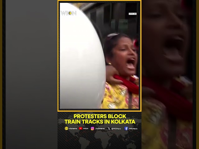 ⁣Kolkata Protest: Massive protest in Kolkata as protestors blocks train, roads | WION Shorts