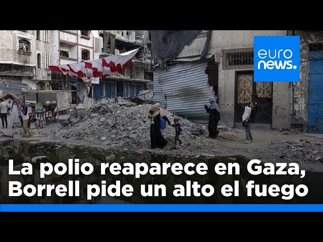 ⁣La polio reaparece en Gaza tras 25 años y Borrell pide un alto el fuego para frenarla