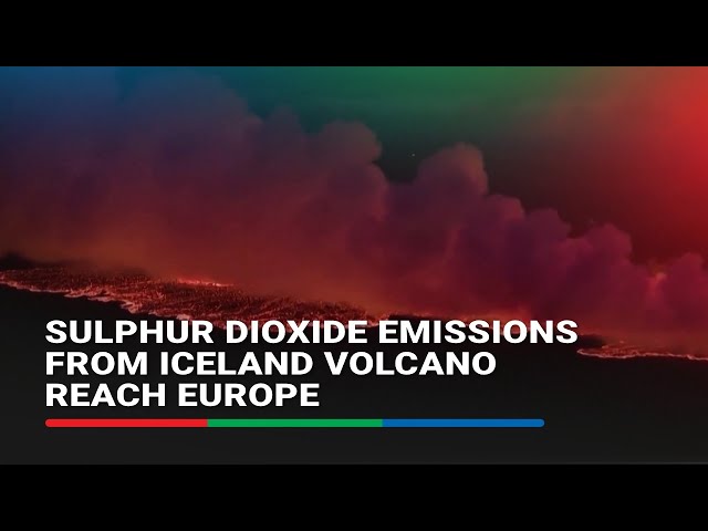 ⁣Sulphur dioxide emissions from Iceland volcano reach Europe