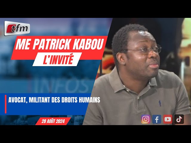 ⁣L´invite infos matin | Me Patrick KABOU, avocat, militant des droits humains - 28 Août 2024