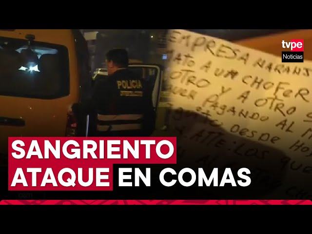 ⁣Violento ataque en Comas: transportista fue asesinado mientras esperaba pasajeros