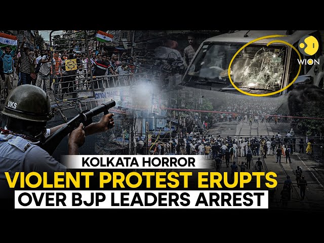 ⁣Kolkata Protest LIVE: Nabanna protest march takes violent political turn, BJP leaders arrested