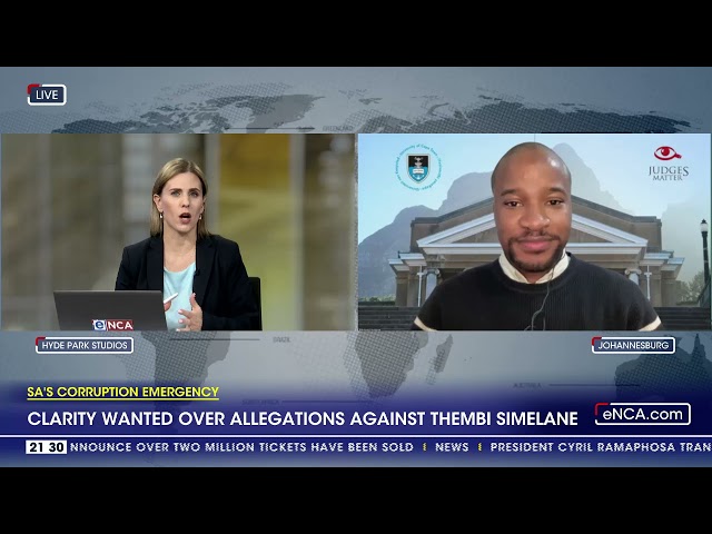 ⁣Clarity wanted over allegations against Justice Minister Thembi Simelane