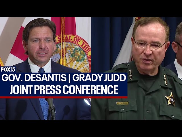 ⁣Grady Judd and Gov. DeSantis hold press conference