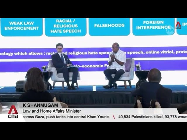 ⁣Riots that happened in UK can happen anywhere, including Singapore: Shanmugam