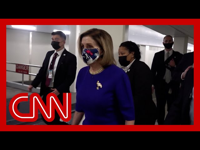 ⁣'Shame on us': New video shows Pelosi upset while leaving Capitol on January 6