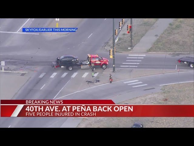 ⁣40th Avenue reopens at Peña Boulevard after crash