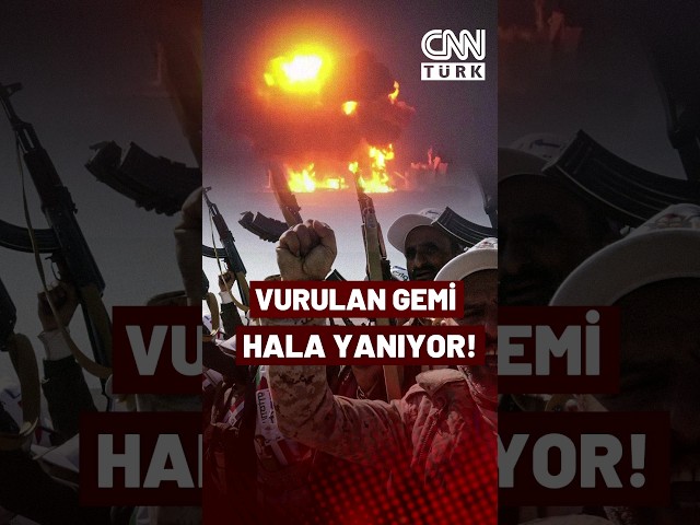 ⁣Kızıldeniz'de Husiler Tarafından Vurulan Petrol Tankeri Hala Yanıyor!