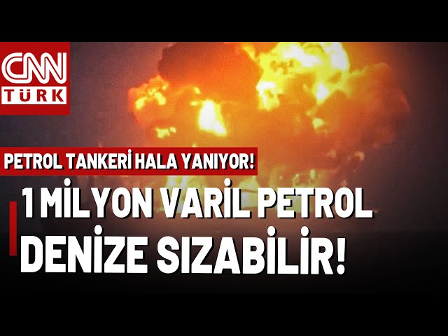 ⁣Husiler Vurmuştu! Kızıldeniz'de Vurulan Petrol Tankeri Hala Yanıyor...