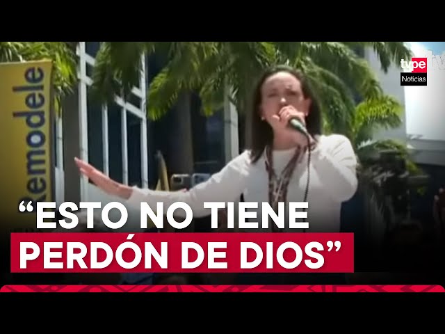 María Corina Machado denuncia a Nicolás Maduro: “Has cometido la represión más brutal”