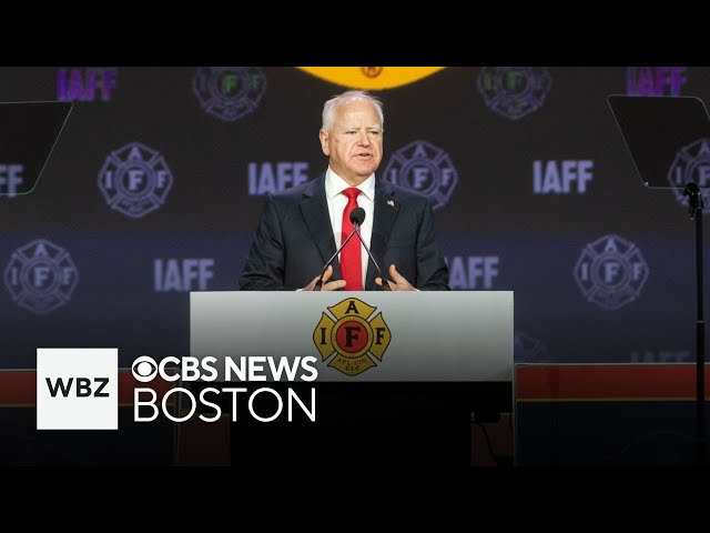 ⁣Democratic vice presidential nominee Tim Walz talks importance of unions at Boston conference