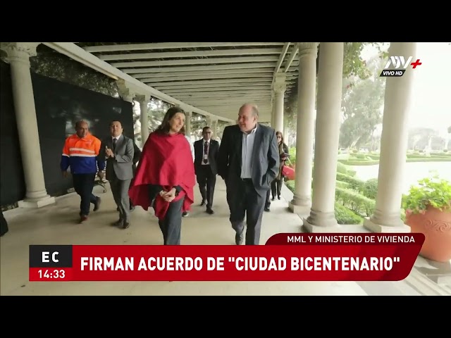 ⁣Municipalidad de Lima y el ministerio de Vivienda firman acuerdo de "Ciudad bicentenario"