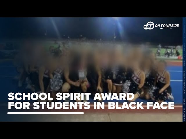 ⁣Students awarded school spirit award while wearing blackface at football 'blackout' game