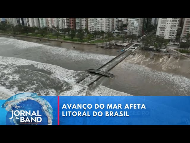 ⁣Efeitos do avanço do mar já são vistos no litoral brasileiro | Jornal da Band