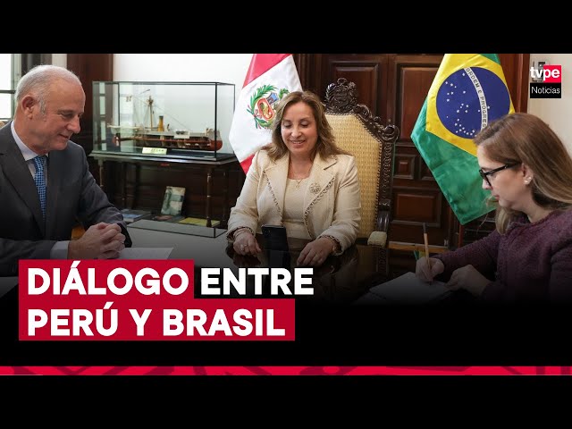 ⁣Presidenta Dina Boluarte sostuvo una conferencia telefónica con su homólogo de Brasil, Lula da Silva