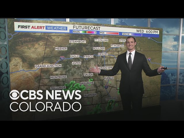 ⁣A touch cooler tomorrow, dry across Colorado