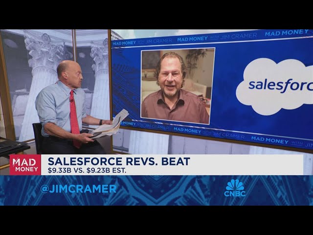 ⁣Salesforce CEO Marc Benioff goes one-on-one with Jim Cramer