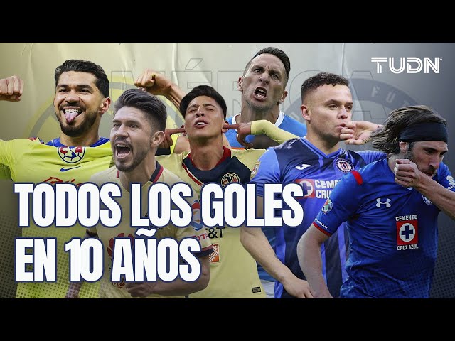  ¡TODOS LOS GOLES del Cruz Azul vs América en 10 años!  Década del 2014 al 2024 | TUDN