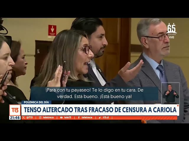 Tenso altercado tras fracaso de censura a Karol Cariola