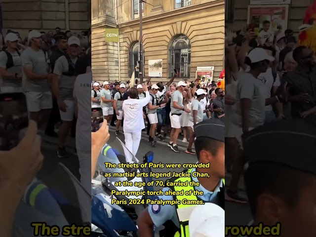 ⁣Jackie Chan shines as torchbearer in Paris