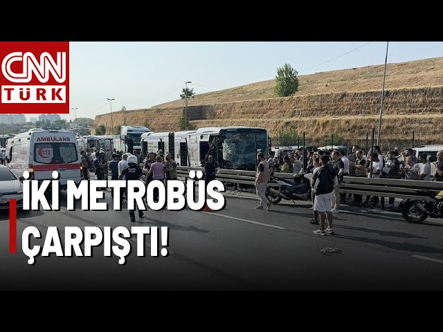 ⁣Metrobüs Kaza Anı Görüntüleri Kamerada! Metrobüs Seferleri Aksadı