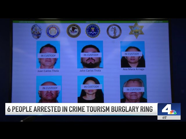 ⁣Six people arrested in crime tourism burglary ring