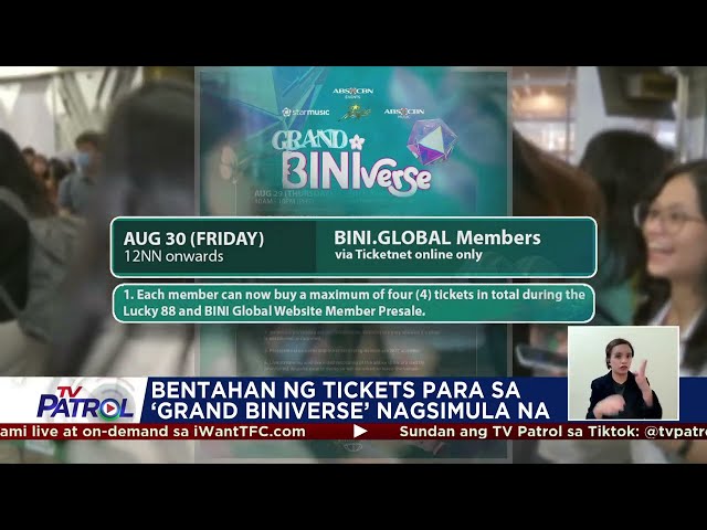 ⁣Ticket selling para sa 'Grand BINIverse' umarangkada na