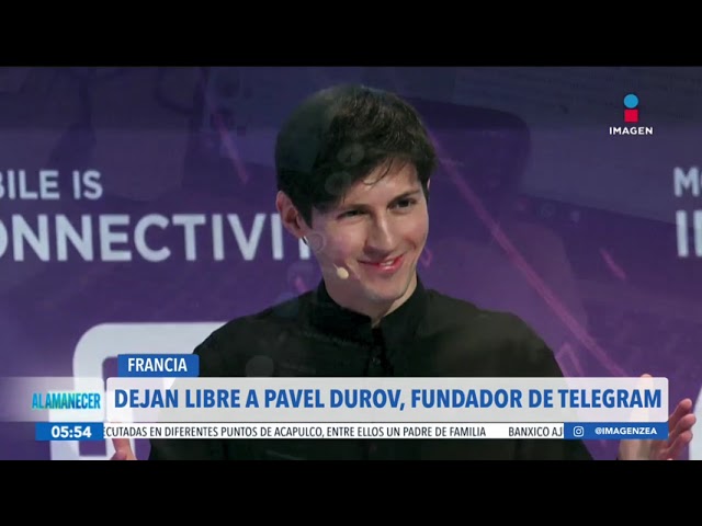 ⁣Dejan libre a Pável Dúrov, fundador de Telegram