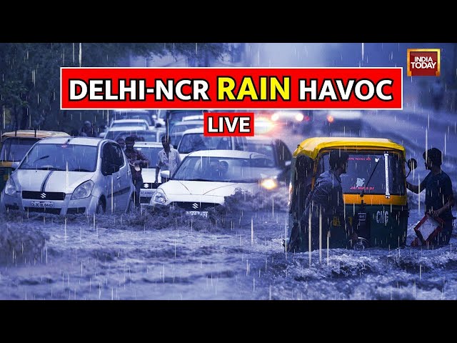 ⁣LIVE Delhi Floods: Streets Turn Into Rivers, Heavy Monsoon Causes Chaos In Delhi | India Today LIVE