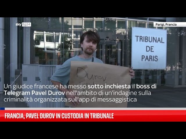 ⁣Francia, Pavel Durov in custodia in tribunale