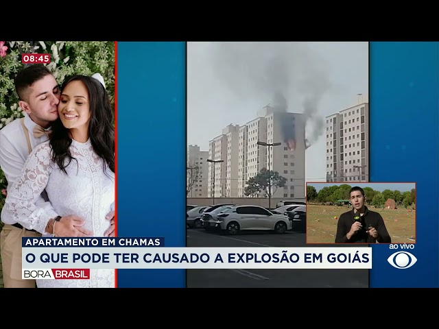 ⁣Casal teria caído e não pulado de prédio incendiado em Goiás