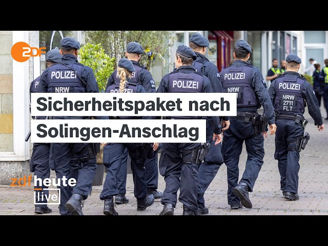 ⁣Nach Solingen-Anschlag: Bundesregierung stellt neues Sicherheitspaket vor | ZDFheute live