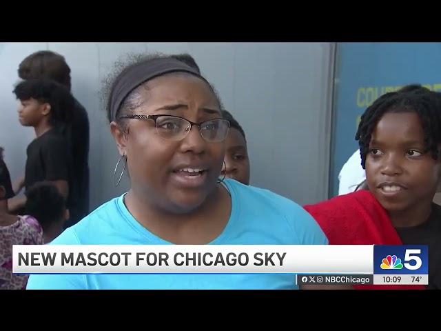 ⁣Chicago Sky introduce new mascot in narrow loss to Washington Mystics