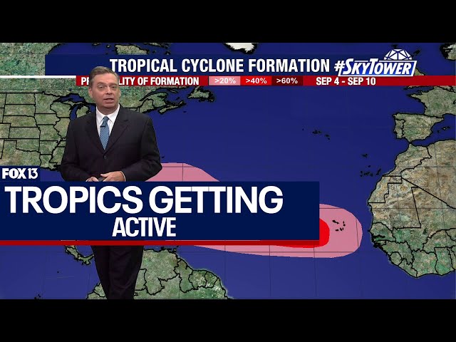 ⁣Tropics becoming active as we approach peak of hurricane season