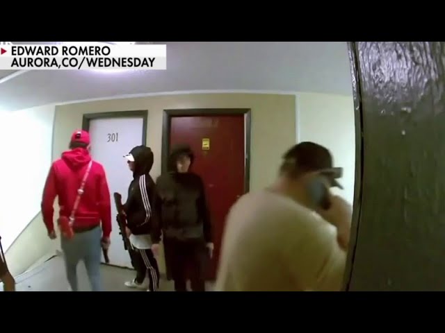 ⁣Chilling video shows migrant gang terrorizing apartment complex