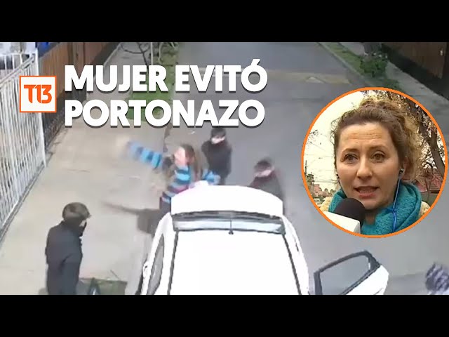 Mujer evitó portonazo lanzando las llaves de su auto al patio de la casa