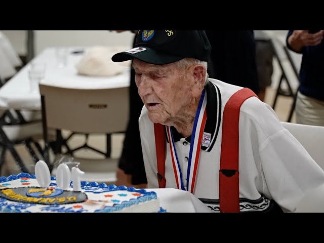 ⁣Local Bakersfield WWII Veteran turns 100!