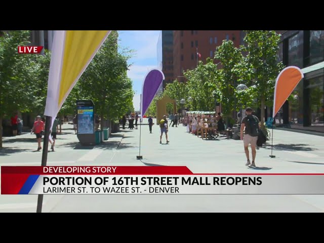 ⁣3 more blocks of 16th Street Mall reopen after construction