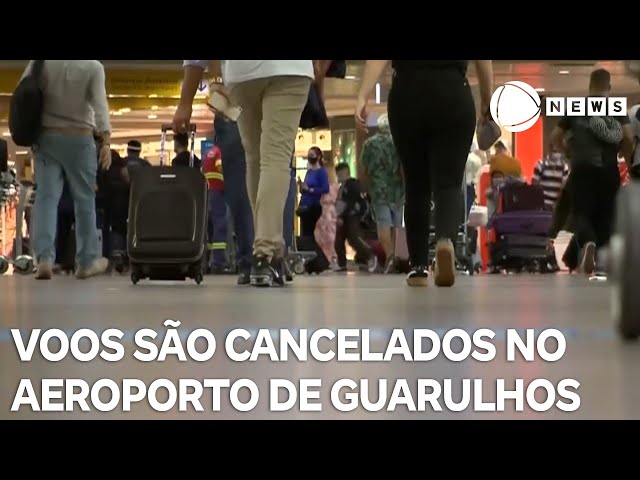 ⁣Voos são cancelados no aeroporto de Guarulhos após problemas no sistema de GPS