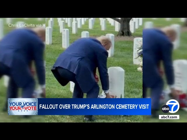 ⁣Trump faces backlash over Arlington National Cemetery photos “incident”