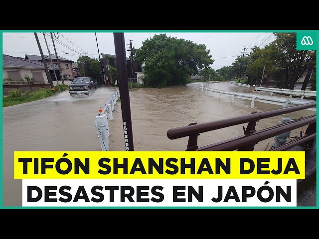 ⁣Tifón Shanshan en Japón: El avance de la tormenta en Asia