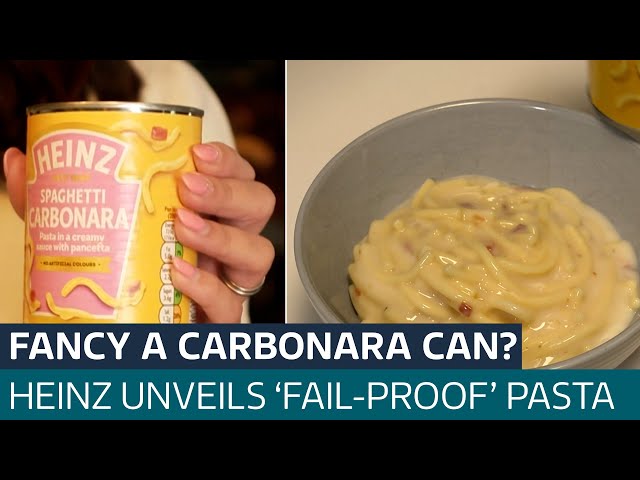 ⁣A can of worms? Customers divided after Heinz launches carbonara in a can | ITV News