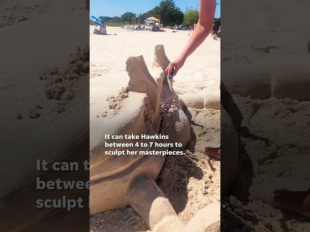 ⁣Alabama sculptor uses skills to bring sandcastles to life #Shorts