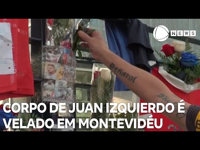 ⁣Corpo de Juan Izquierdo é velado em Montevidéu