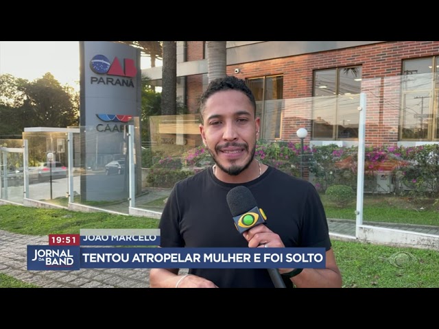 ⁣Preso por tentar atropelar mulher é solto após pagar fiança