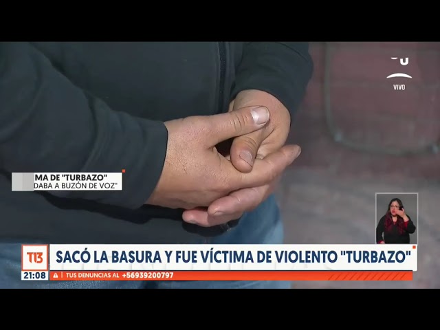 ⁣Hombre sacó la basura a la una de la mañana y fue víctima de violento "turbazo" en Maipú