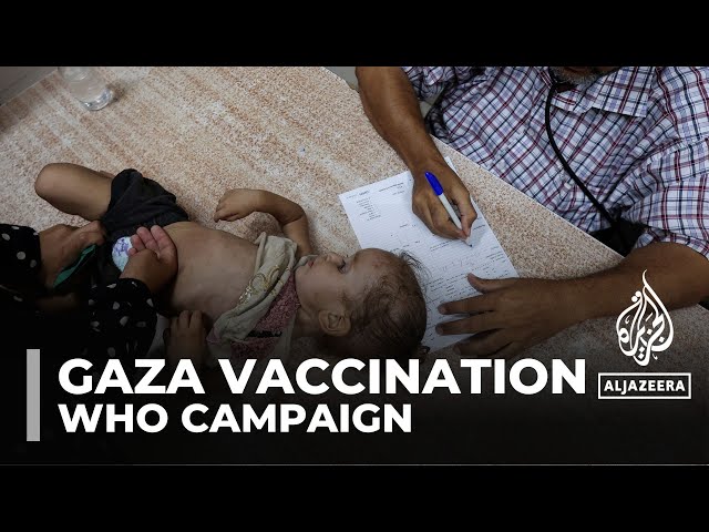 WHO announces a polio vaccination campaign in Gaza to begin on Sunday